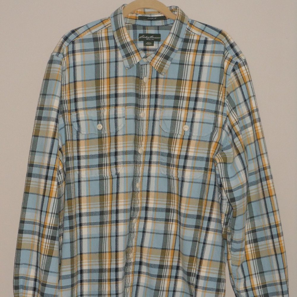 Eddie Bauer  Plaid  Shirt Size 3XL Classic Fit